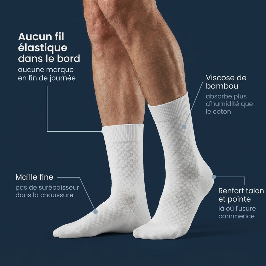 Chaussettes mi-hautes en fibre de bambou - Sovenya