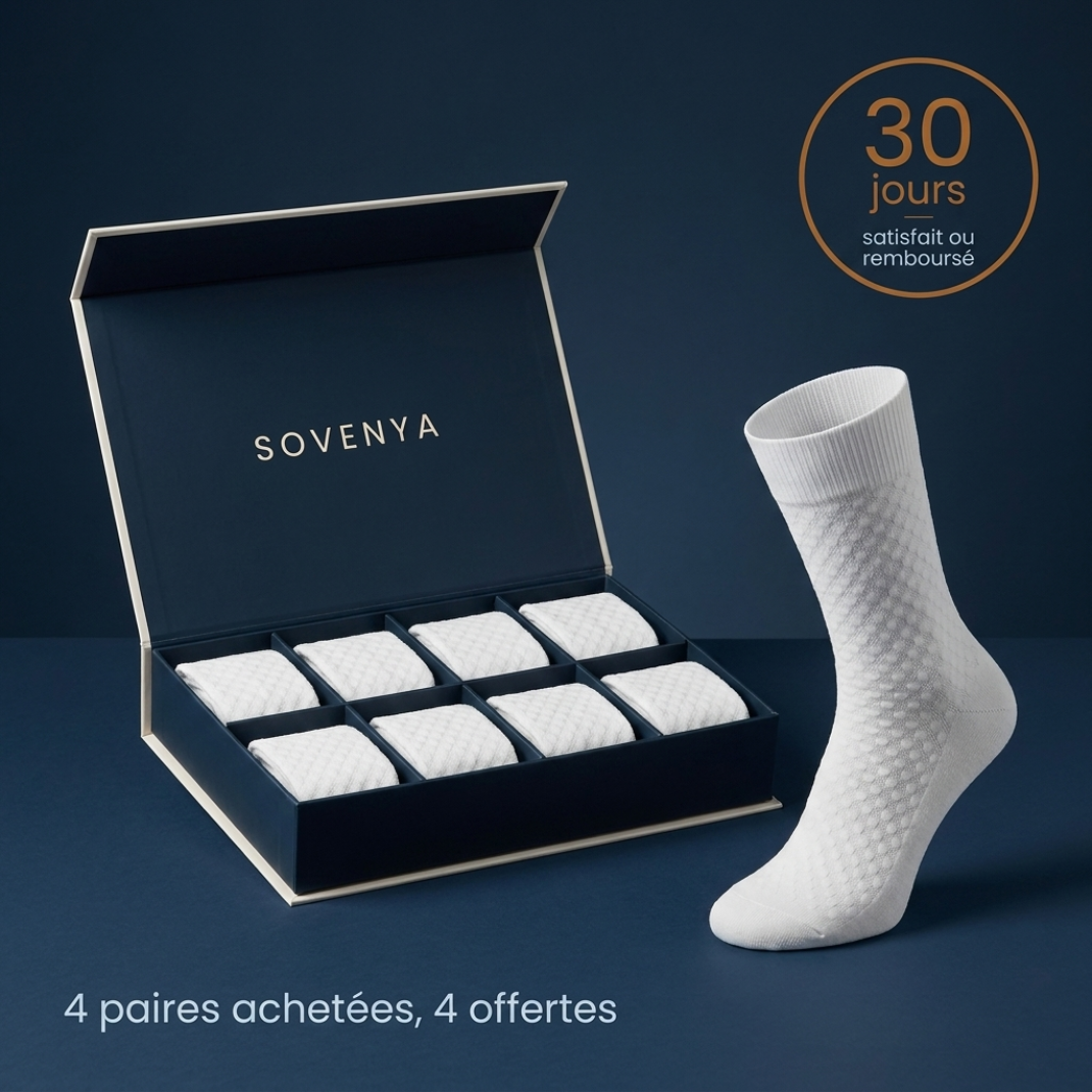 Chaussettes mi-hautes en fibre de bambou - Sovenya