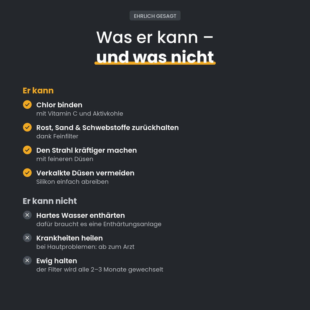 Filterduschkopf mit Vitamin C