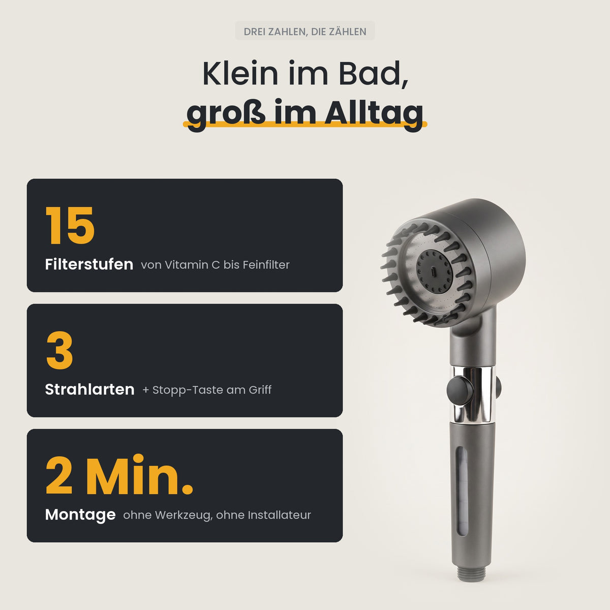 Filterduschkopf mit Vitamin C