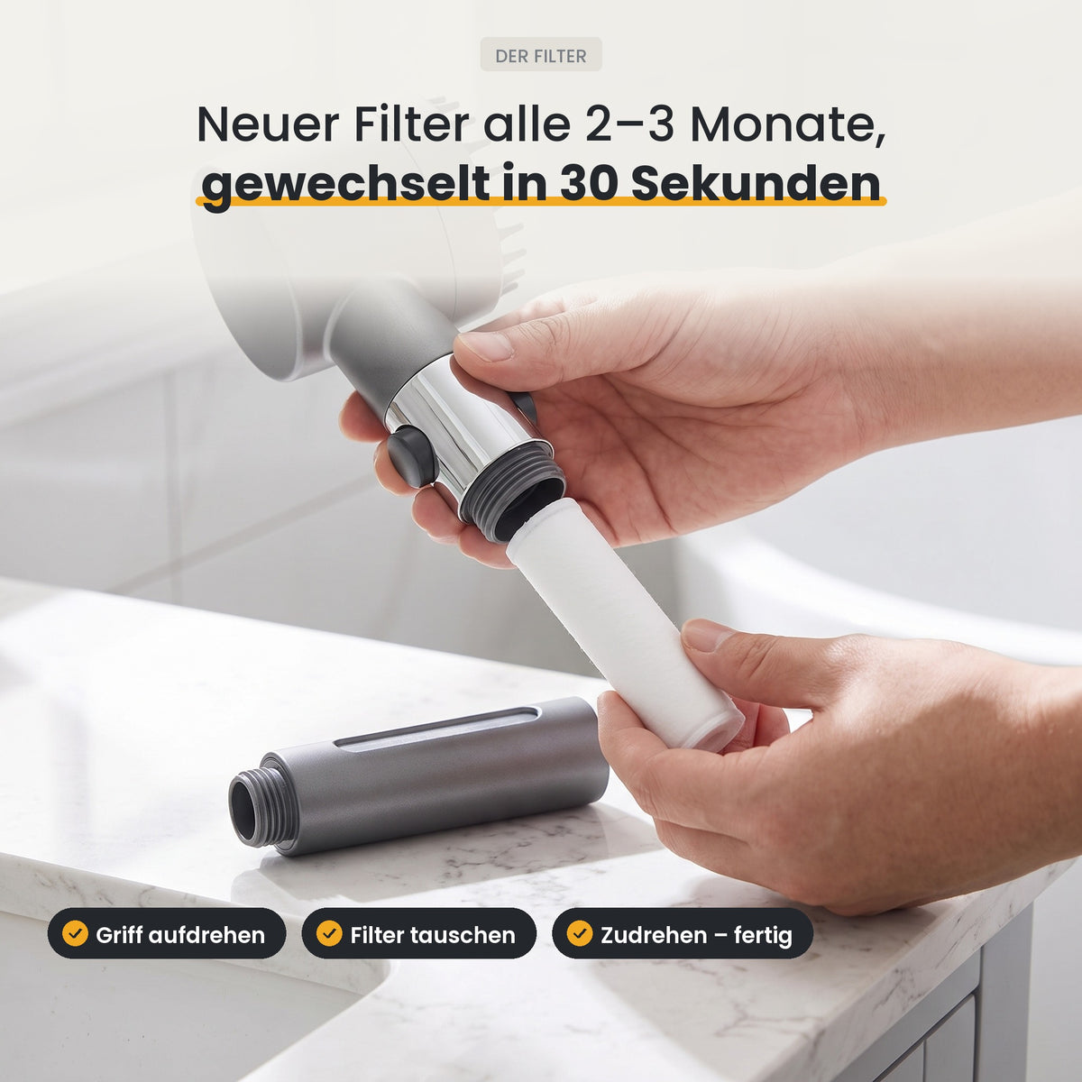 Filterduschkopf mit Vitamin C