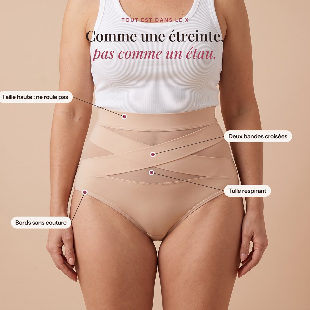 Culotte gainante croisée taille haute - Sovenya